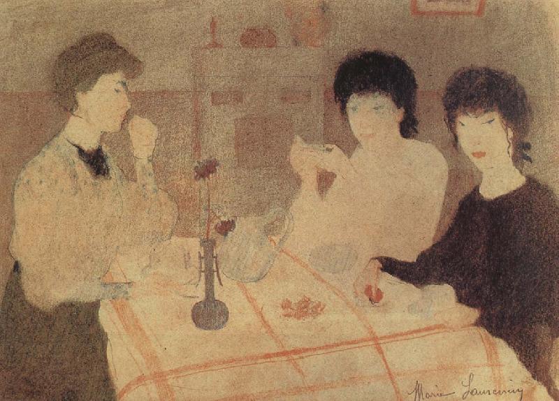 Marie Laurencin Rolansan with friend drinking tea China oil painting art